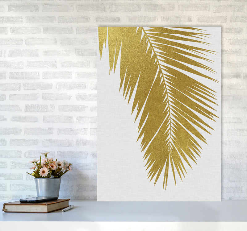 Palm Leaf Gold I Print By Orara Studio, Framed Botanical & Nature Art Print A1 Black Frame