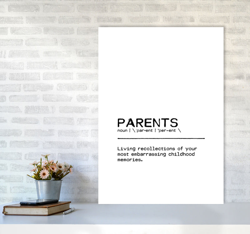Parents Memories Definition Quote Print By Orara Studio A1 Black Frame