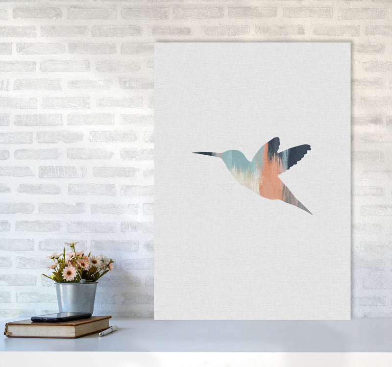 Pastel Hummingbird I Print By Orara Studio Animal Art Print A1 Black Frame