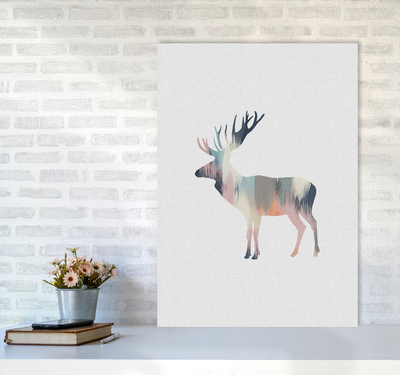Pastel Moose Print By Orara Studio Animal Art Print A1 Black Frame