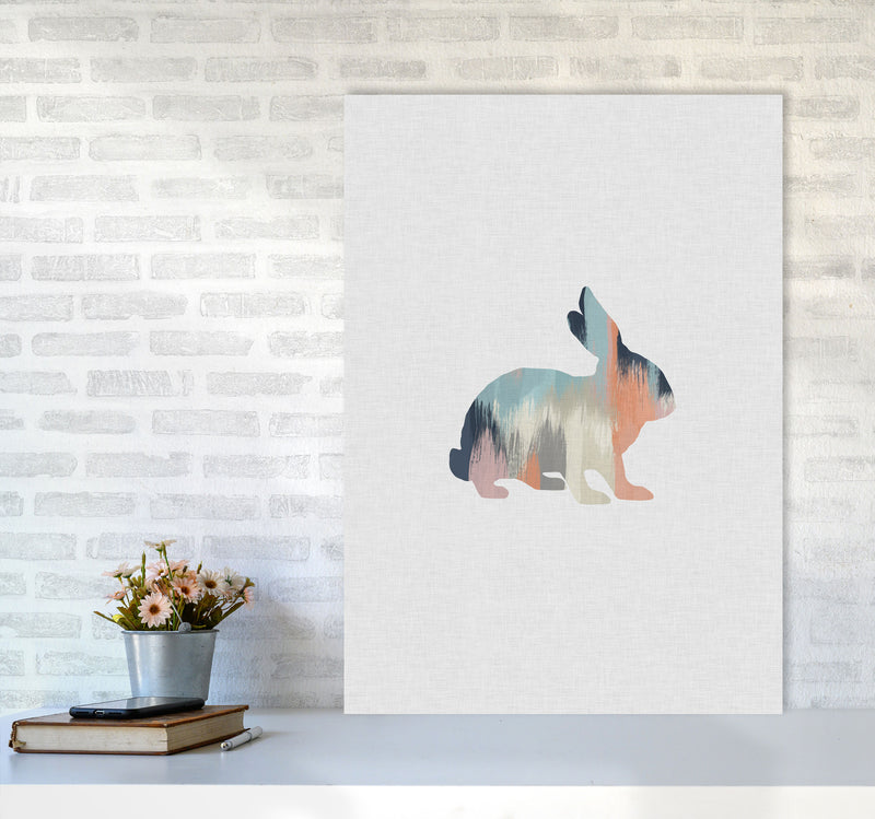 Pastel Rabbit Print By Orara Studio Animal Art Print A1 Black Frame