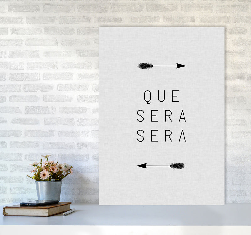 Que Sera Sera Arrow Quote Print By Orara Studio A1 Black Frame