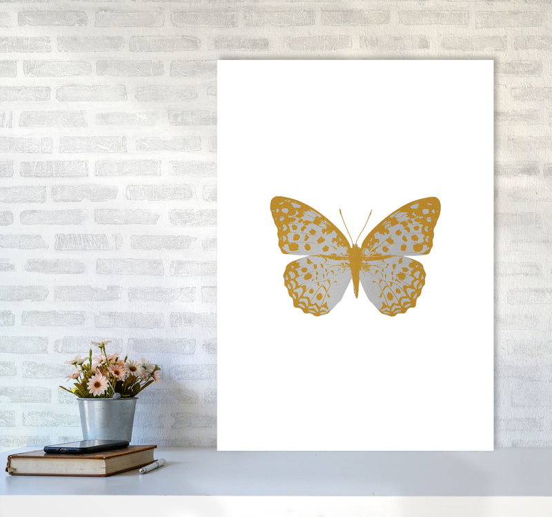 Silver Butterfly Print By Orara Studio Animal Art Print A1 Black Frame