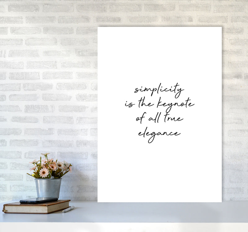 Simplicity Is The Keynote Quote Print By Orara Studio A1 Black Frame