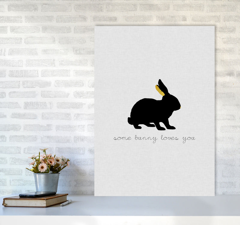 Some Bunny Loves You Animal Quote Print By Orara Studio A1 Black Frame