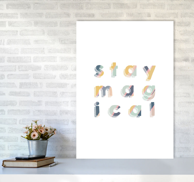 Stay Magical Print By Orara Studio, Framed Childrens Nursey Wall Art Poster A1 Black Frame