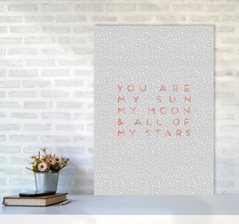 Sun, Moon & Stars Love Quote Print By Orara Studio A1 Black Frame
