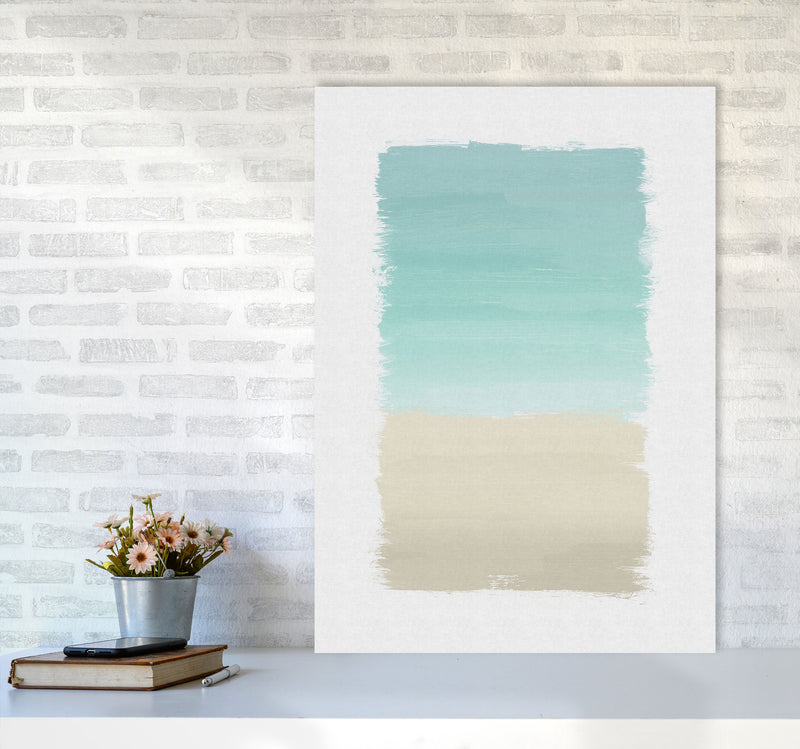 Turquoise Abstract Print By Orara Studio A1 Black Frame
