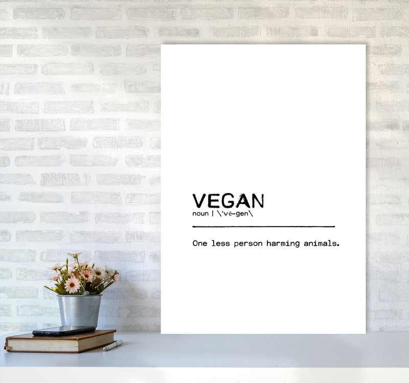 Vegan Person Definition Quote Print By Orara Studio A1 Black Frame