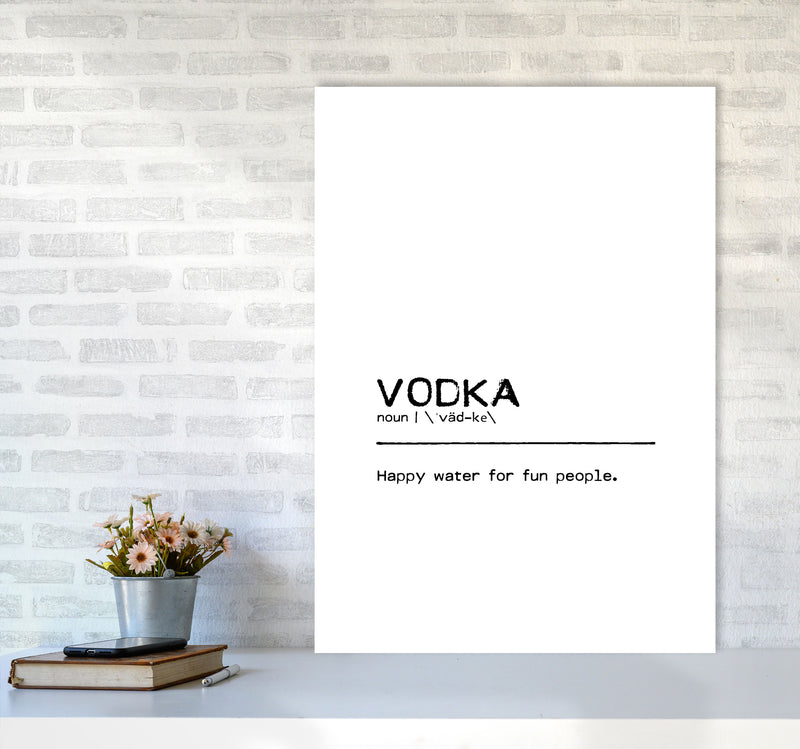 Vodka Happy Definition Quote Print By Orara Studio A1 Black Frame