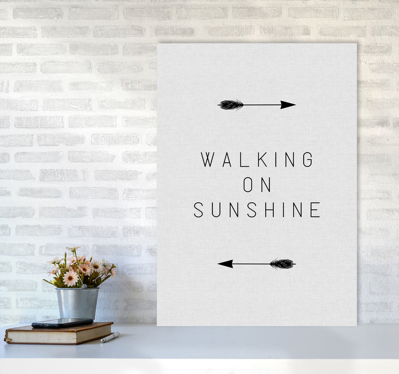 Walking On Sunshine Arrow Quote Print By Orara Studio A1 Black Frame