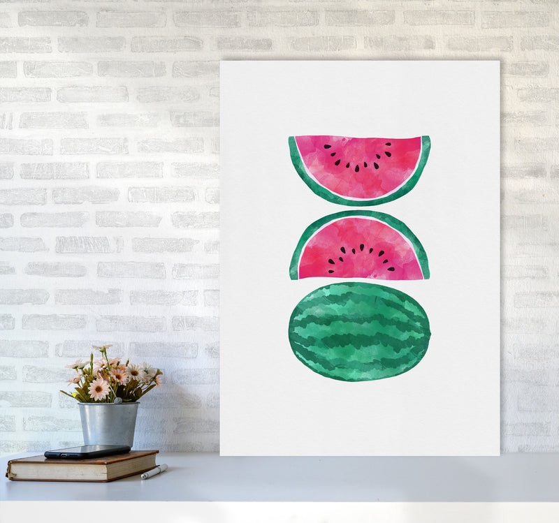 Watermelons Print By Orara Studio, Framed Kitchen Wall Art A1 Black Frame