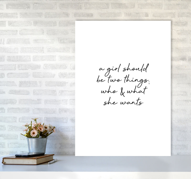 Who & What She Quote Print By Orara Studio A1 Black Frame