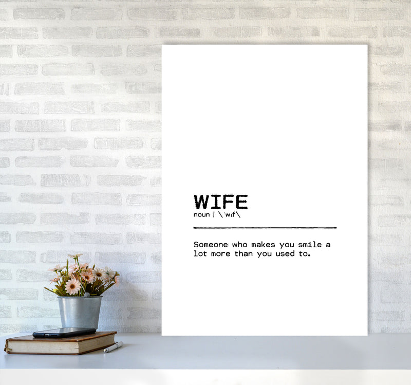 Wife Smile Definition Quote Print By Orara Studio A1 Black Frame