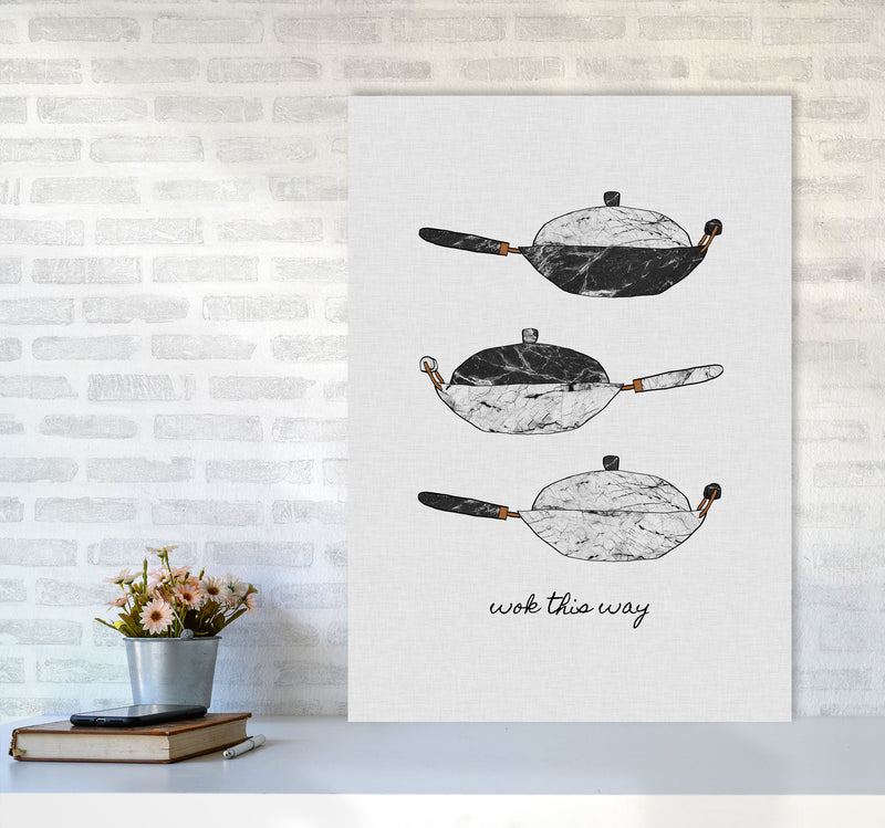 Wok This Way Print By Orara Studio, Framed Kitchen Wall Art A1 Black Frame