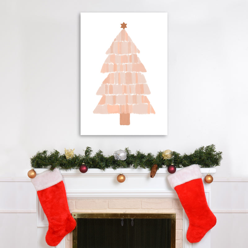 Christmas Tree Painting Christmas Art Print by Orara Studio A1 Black Frame