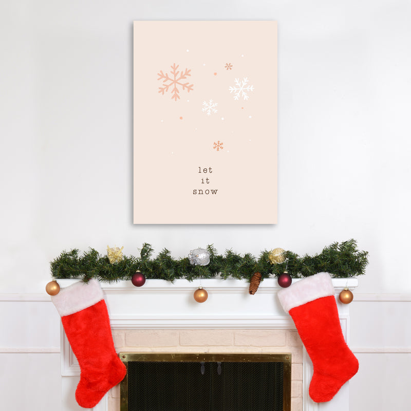 Let It Snow Christmas Art Print by Orara Studio A1 Black Frame