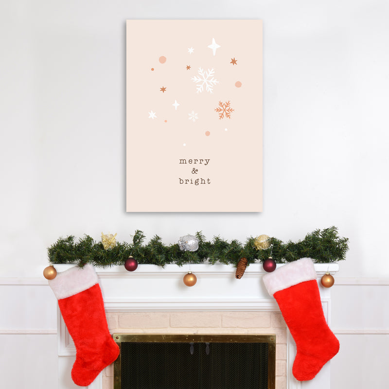 Merry & Bright Christmas Art Print by Orara Studio A1 Black Frame