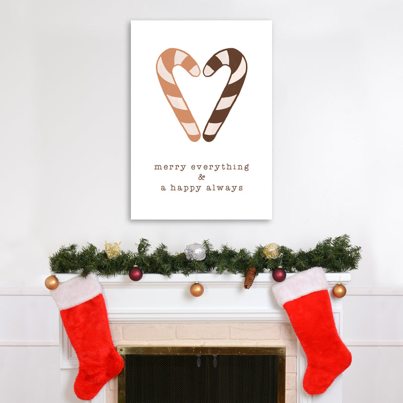 Merry Everything & A Happy Always Christmas Art Print by Orara Studio A1 Black Frame