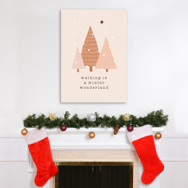 Walking In A Winter Wonderdland Christmas Art Print by Orara Studio A1 Black Frame