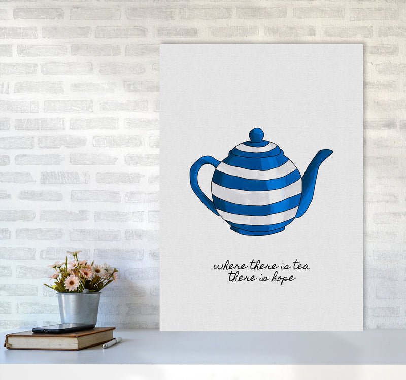 Where There Is Tea Quote Art Print by Orara Studio A1 Black Frame