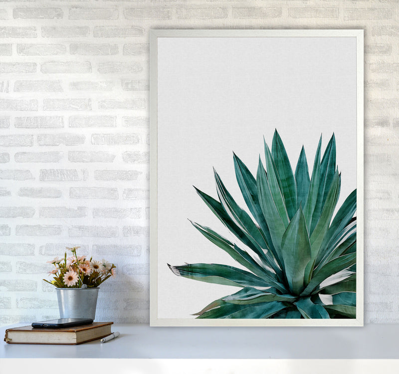 Agave Cactus Print By Orara Studio, Framed Botanical & Nature Art Print A1 Oak Frame