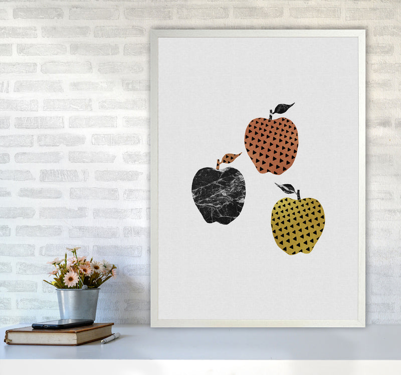 Apples Print By Orara Studio, Framed Kitchen Wall Art A1 Oak Frame