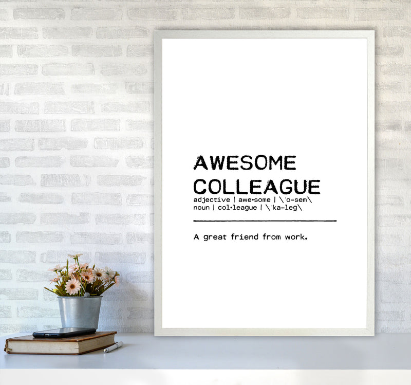 Awesome Colleague Friend Definition Quote Print By Orara Studio A1 Oak Frame