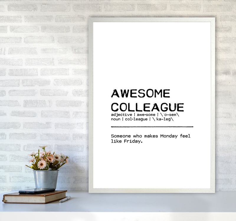 Awesome Colleague Monday Definition Quote Print By Orara Studio A1 Oak Frame