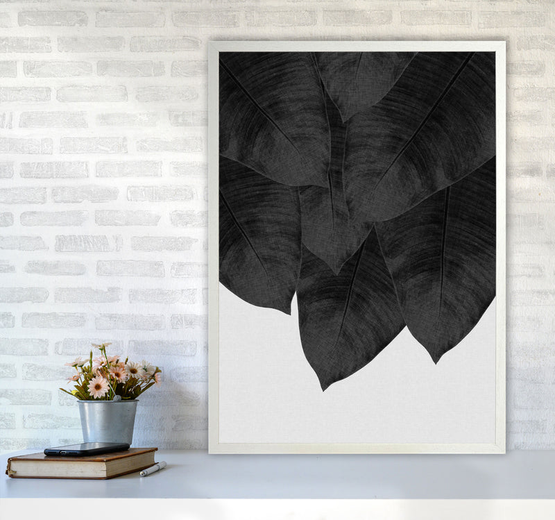 Banana Leaf Black & White III Print By Orara Studio A1 Oak Frame