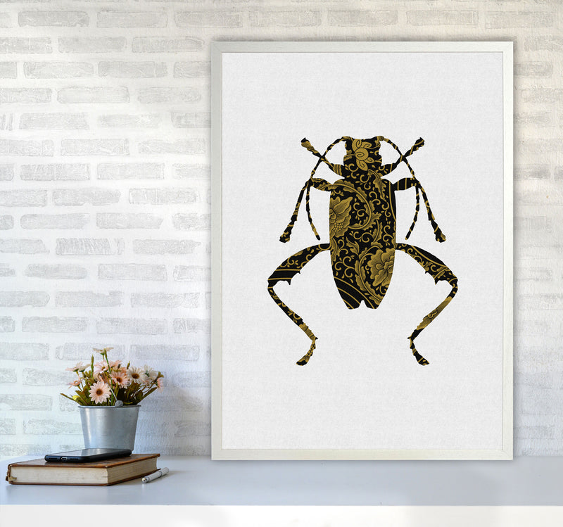 Black And Gold Beetle III Print By Orara Studio Animal Art Print A1 Oak Frame