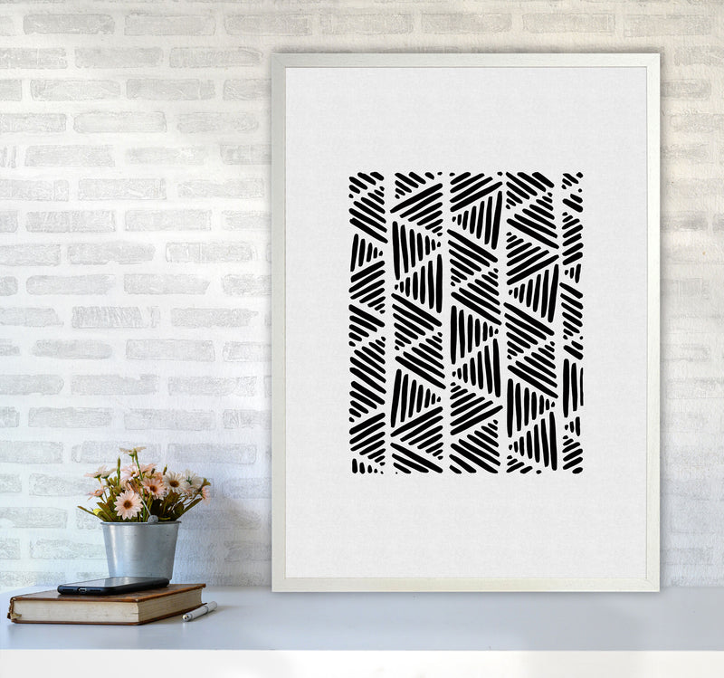 Black And White Abstract I Print By Orara Studio A1 Oak Frame