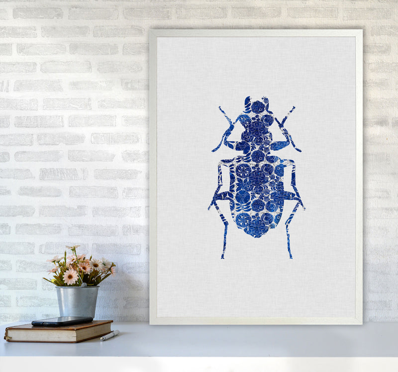 Blue Beetle II Print By Orara Studio Animal Art Print A1 Oak Frame