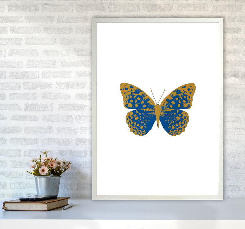 Blue Butterfly Print By Orara Studio Animal Art Print A1 Oak Frame