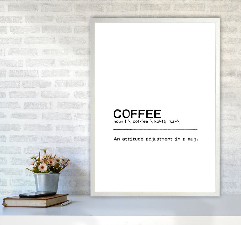 Coffee Attitude Definition Quote Print By Orara Studio A1 Oak Frame