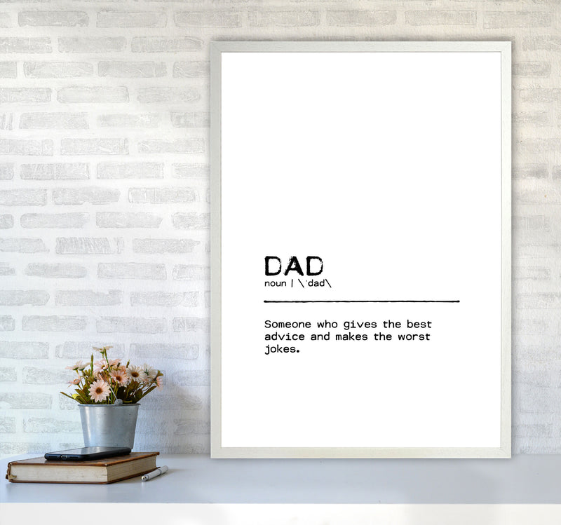 Dad Advice Definition Quote Print By Orara Studio A1 Oak Frame