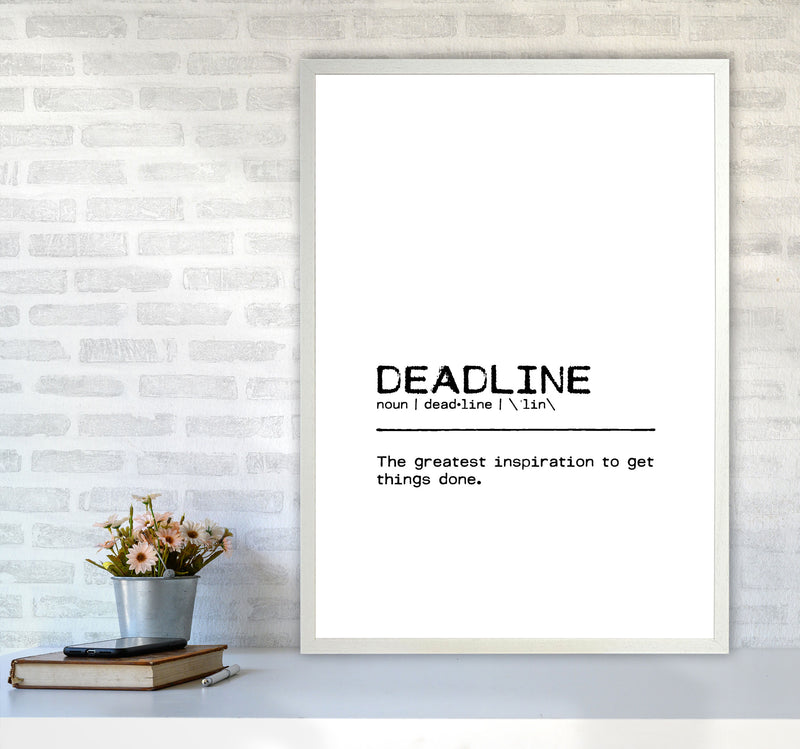 Deadline Inspiration Definition Quote Print By Orara Studio A1 Oak Frame