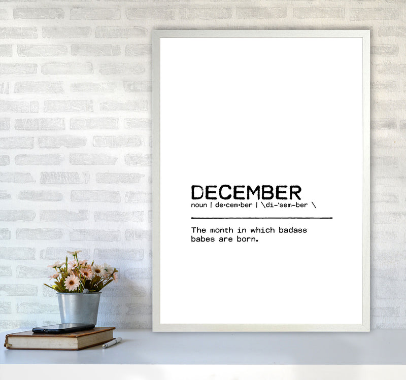 December Badass Definition Quote Print By Orara Studio A1 Oak Frame