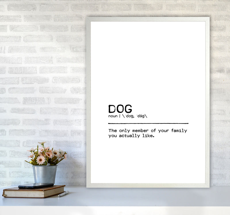 Dog Family Definition Quote Print By Orara Studio A1 Oak Frame