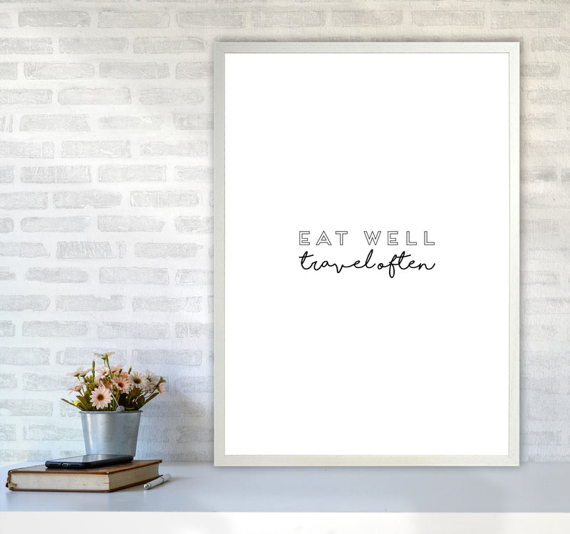 Eat Well Travel Often Quote Print By Orara Studio A1 Oak Frame