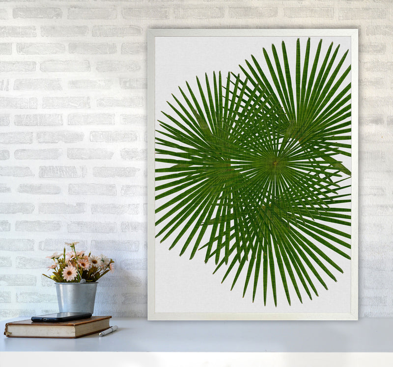 Fan Palm Print By Orara Studio, Framed Botanical & Nature Art Print A1 Oak Frame