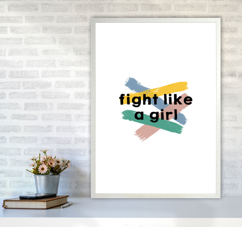 Fight Like A Girl Print By Orara Studio A1 Oak Frame