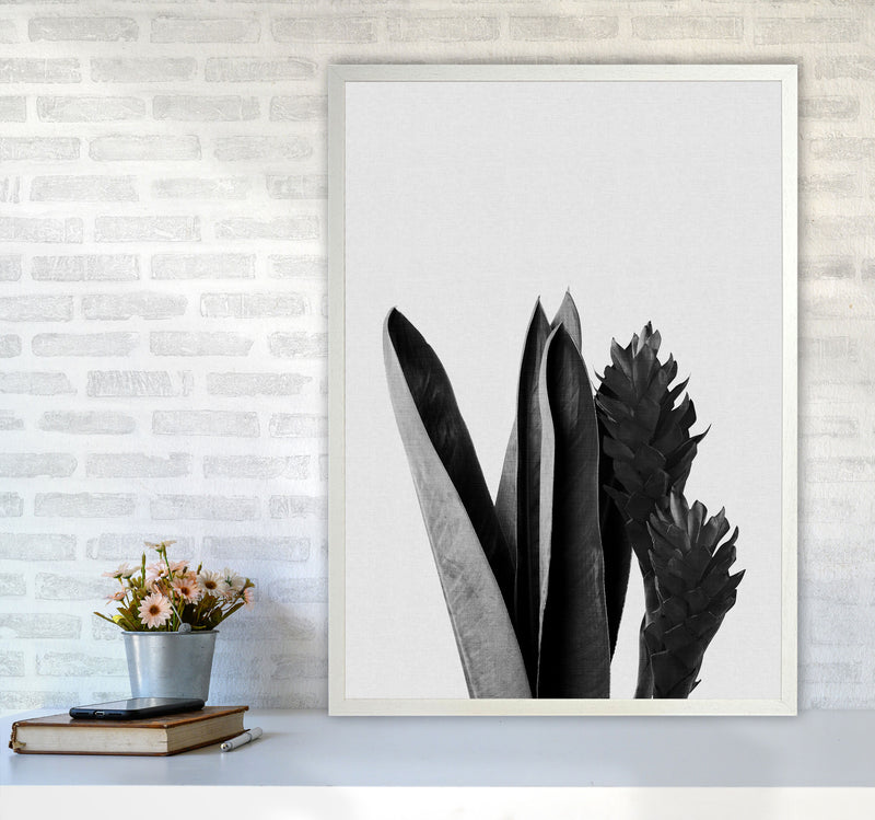 Flower Black & White Print By Orara Studio A1 Oak Frame