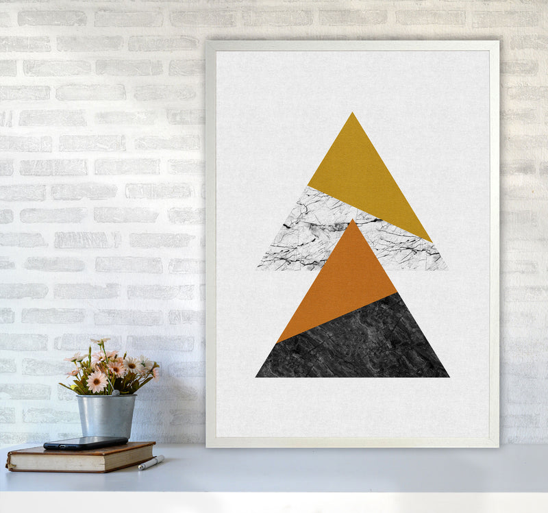 Geometric Triangles Print By Orara Studio A1 Oak Frame