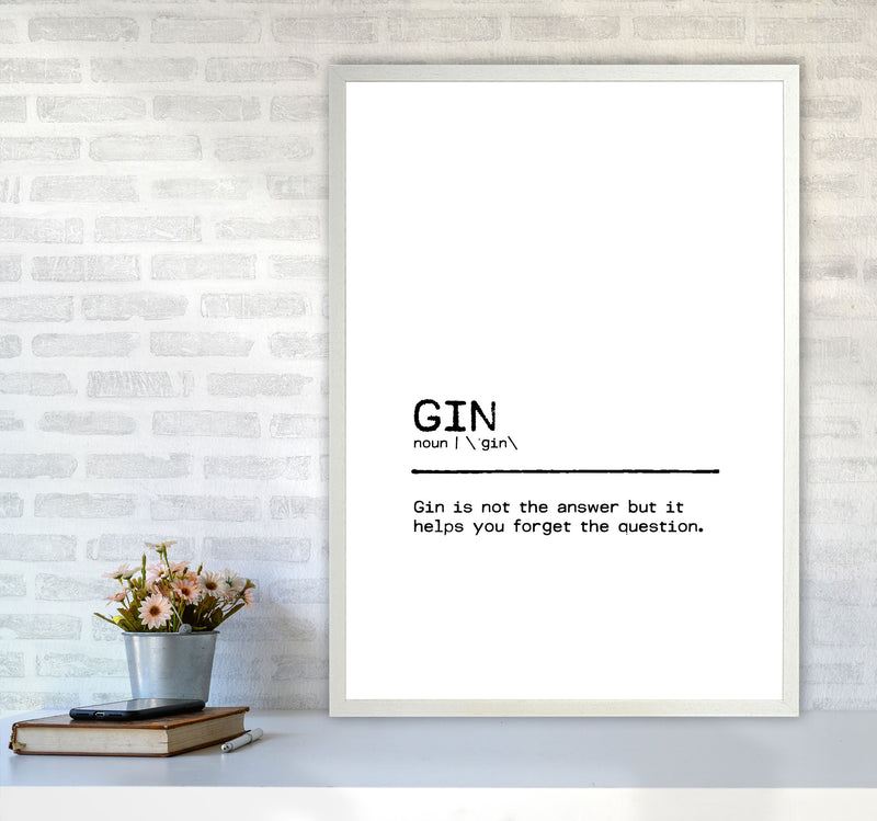Gin Forget Definition Quote Print By Orara Studio A1 Oak Frame
