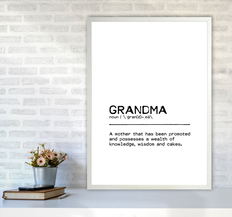 Grandma Knowledge Definition Quote Print By Orara Studio A1 Oak Frame
