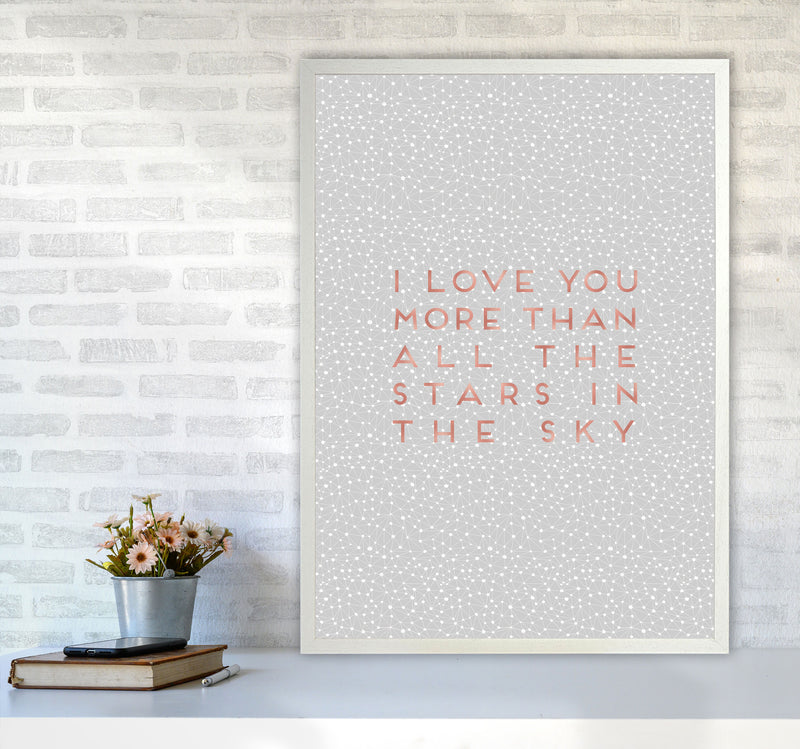 I Love You Quote Print By Orara Studio A1 Oak Frame