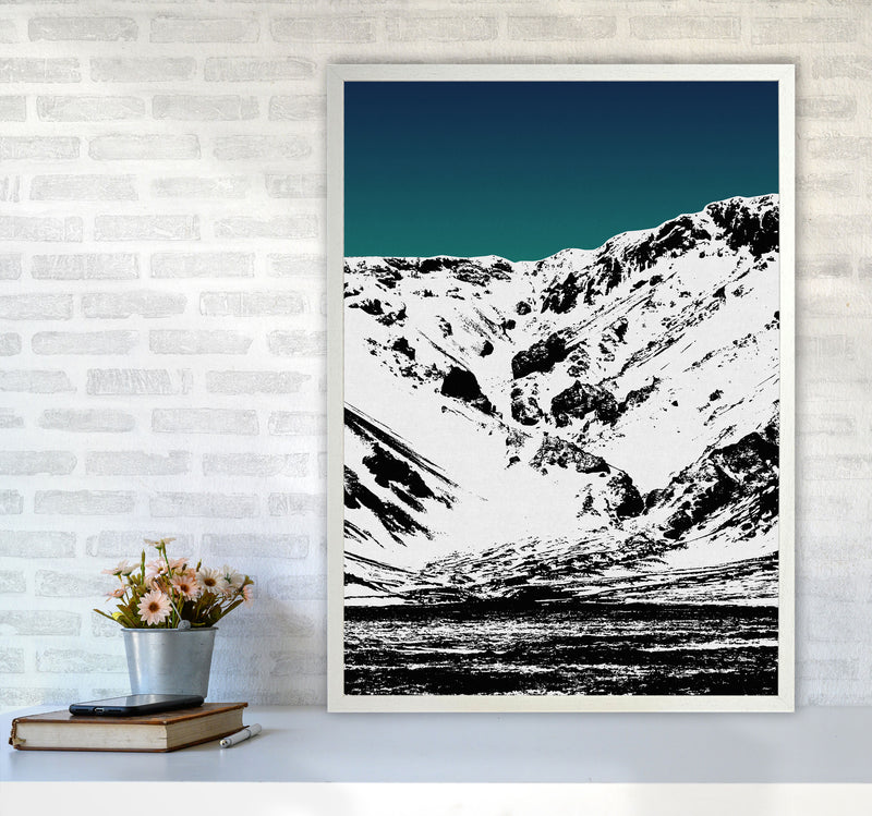 Iceland Mountains II Print By Orara Studio, Framed Botanical & Nature Art Print A1 Oak Frame