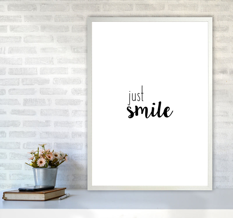 Just Smile Quote Print By Orara Studio A1 Oak Frame