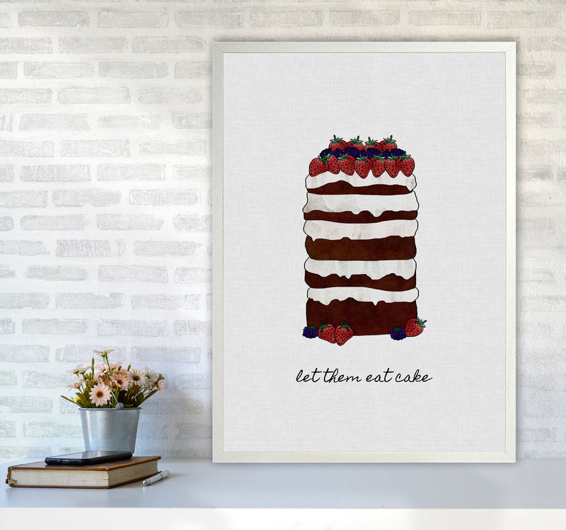Let Them Eat Cake Print By Orara Studio, Framed Kitchen Wall Art A1 Oak Frame